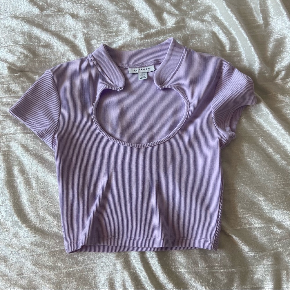 Topshop purple crop top